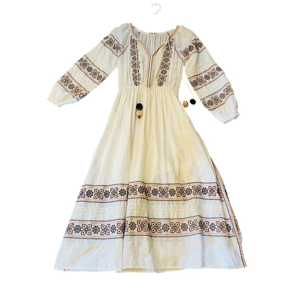 Love shack fancy Maxi Isla Boho Peasant Embroidered dress size XS - Picture 3 of 12